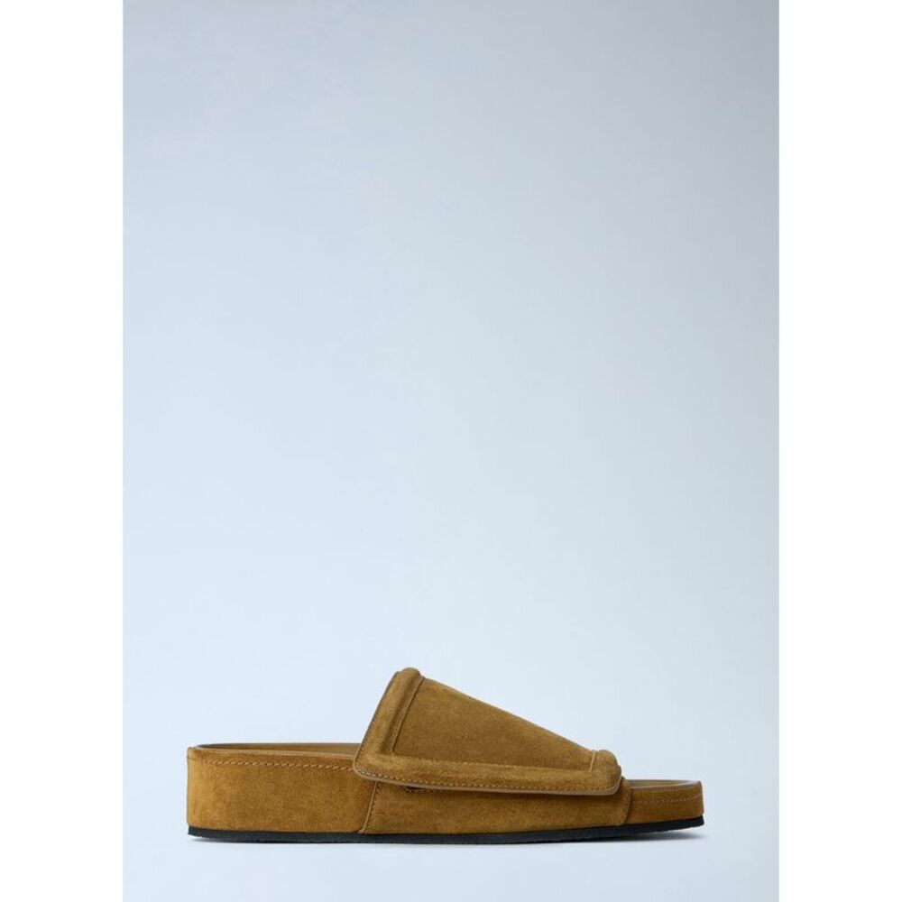 Phoebe Philo Women Suede Chunky-Sole Slide Sandals